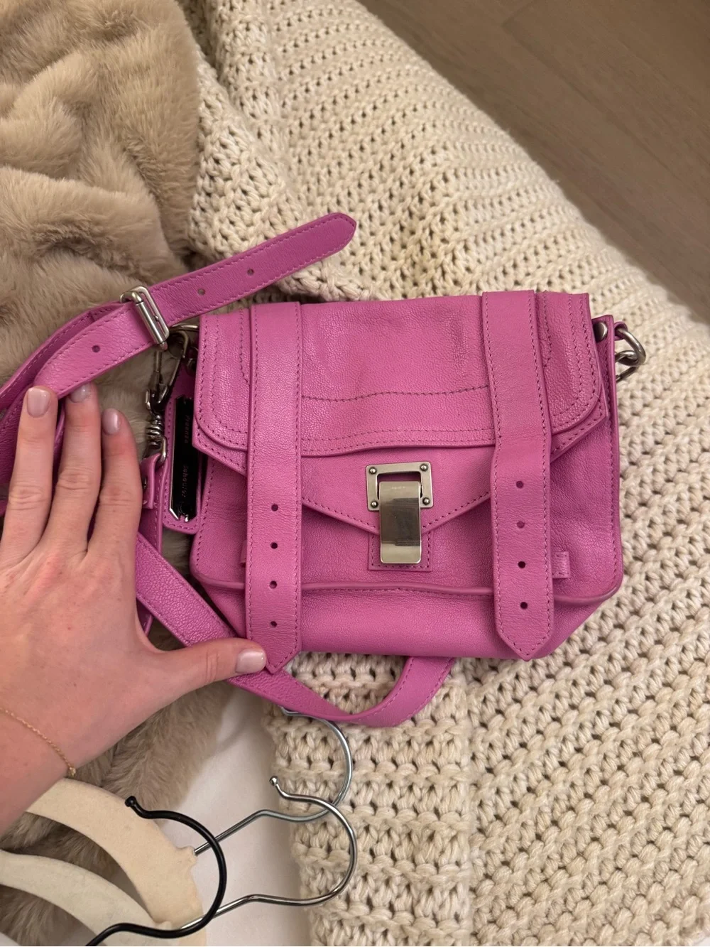 Proenza Schouler Hot Pink Leather Crossbody Bag